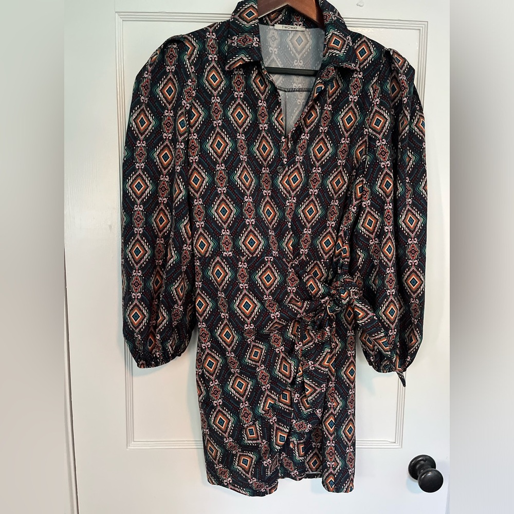 Two Way short long sleeved dress